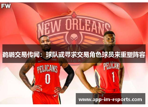 鹈鹕交易传闻：球队或寻求交易角色球员来重塑阵容